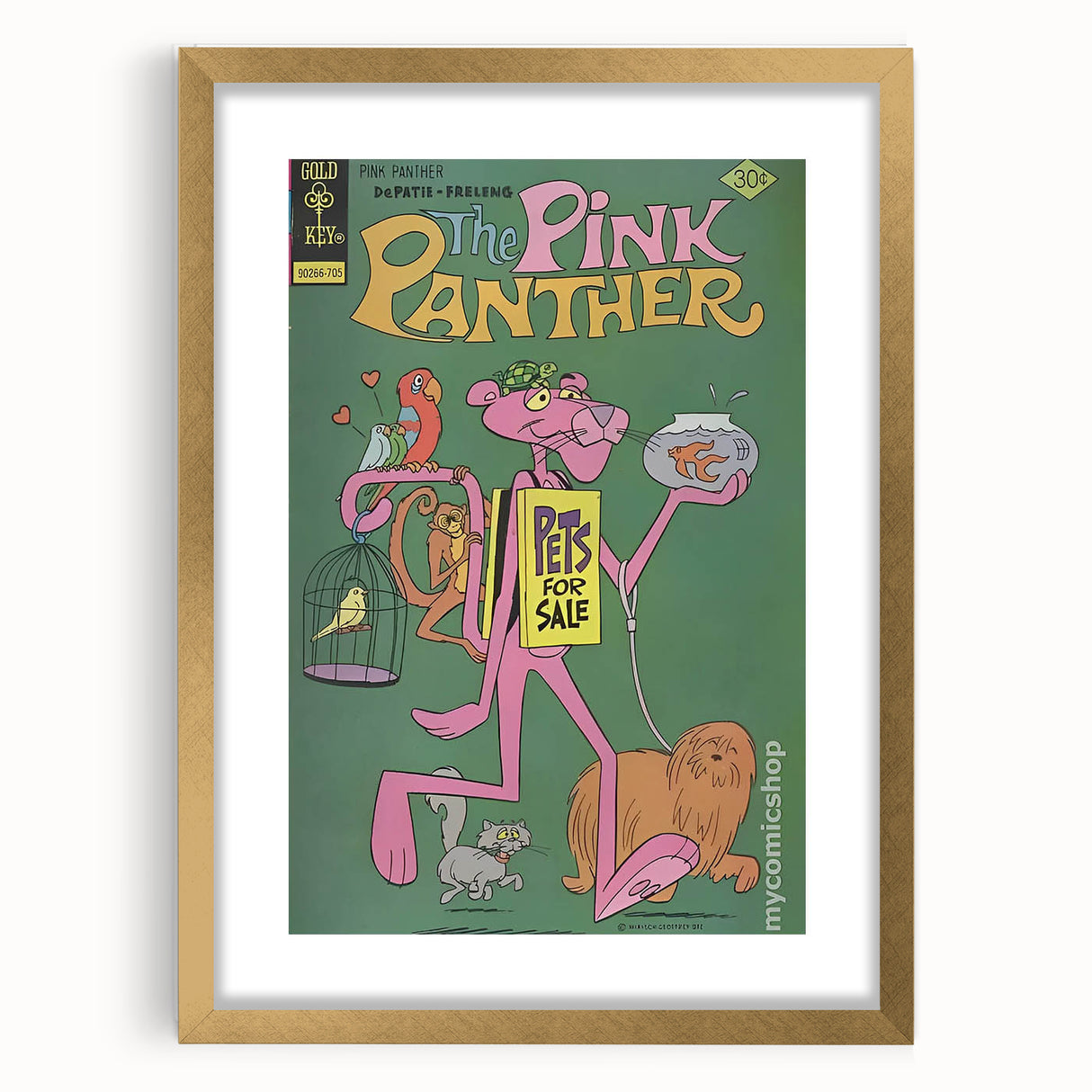 Vintage Comics Wall Art – The Pink Panther Retro Cartoon Poster