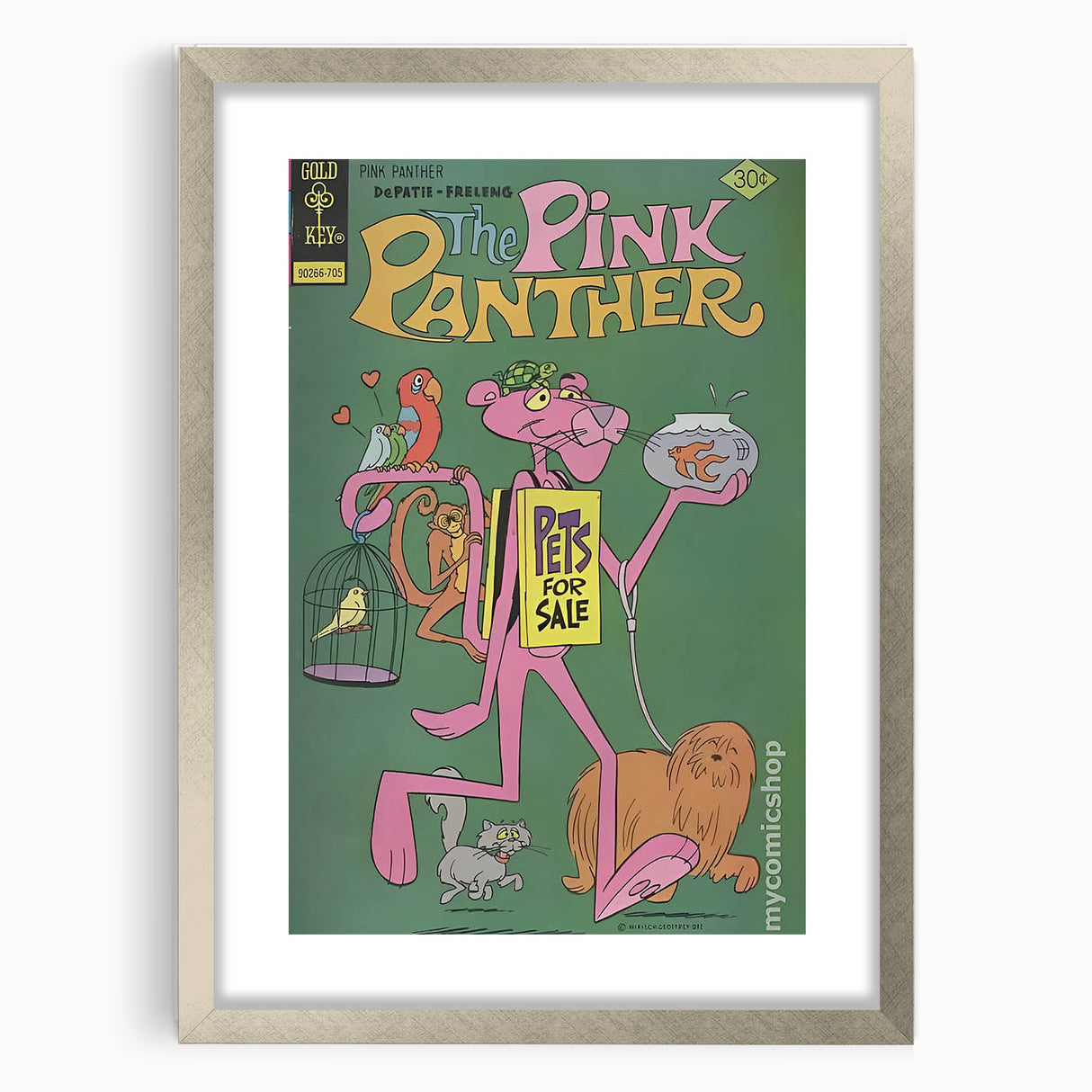 Vintage Comics Wall Art – The Pink Panther Retro Cartoon Poster