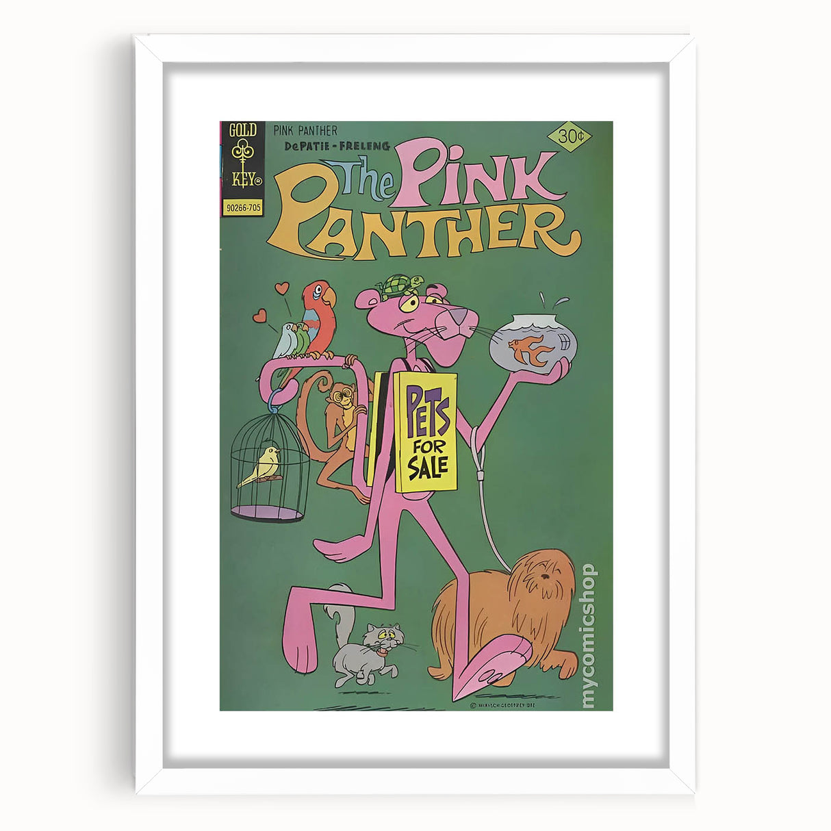 Vintage Comics Wall Art – The Pink Panther Retro Cartoon Poster