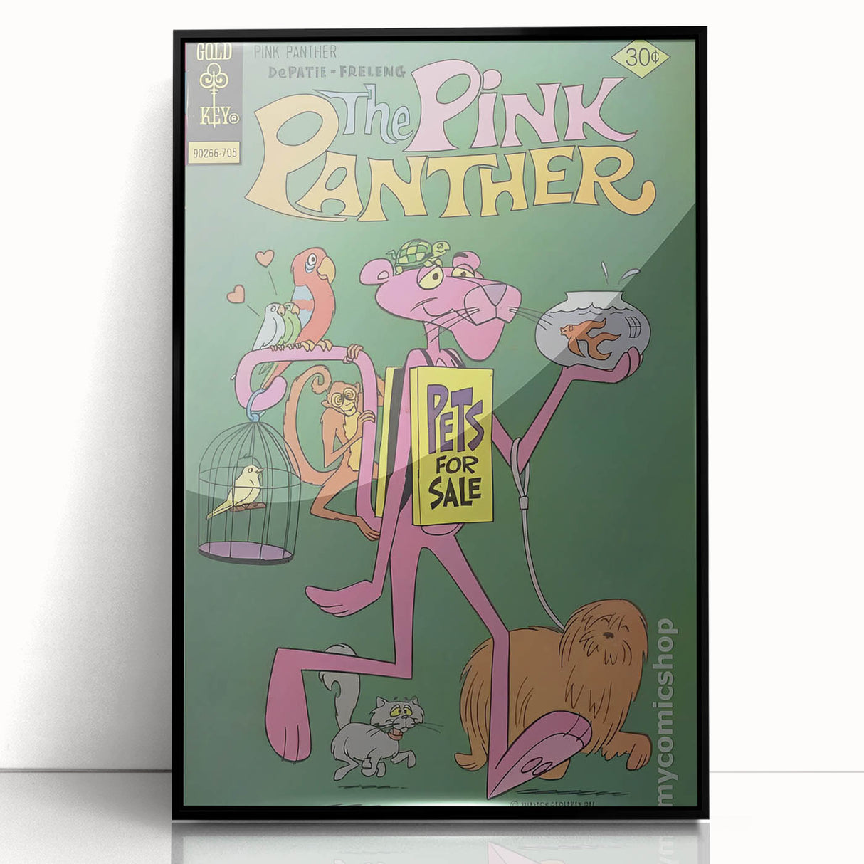Vintage Comics Wall Art – The Pink Panther Retro Cartoon Poster