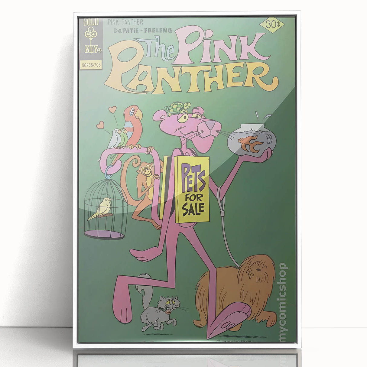 Vintage Comics Wall Art – The Pink Panther Retro Cartoon Poster