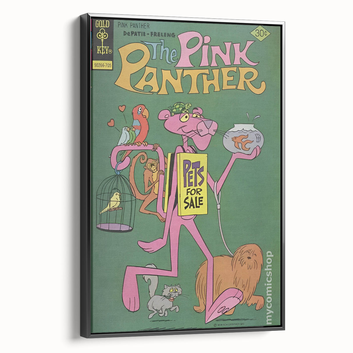 Vintage Comics Wall Art – The Pink Panther Retro Cartoon Poster