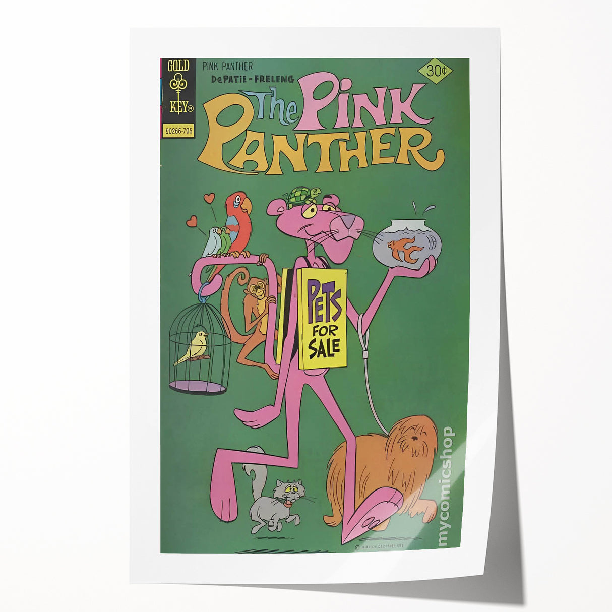 Vintage Comics Wall Art – The Pink Panther Retro Cartoon Poster