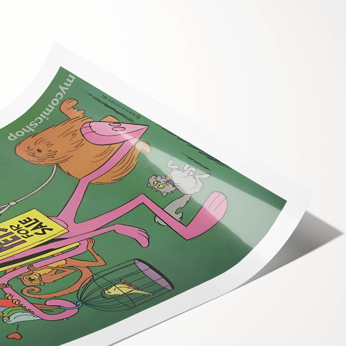 Vintage Comics Wall Art – The Pink Panther Retro Cartoon Poster