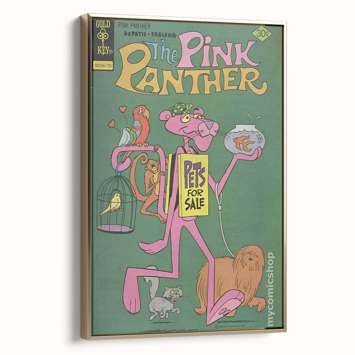 Vintage Comics Wall Art – The Pink Panther Retro Cartoon Poster