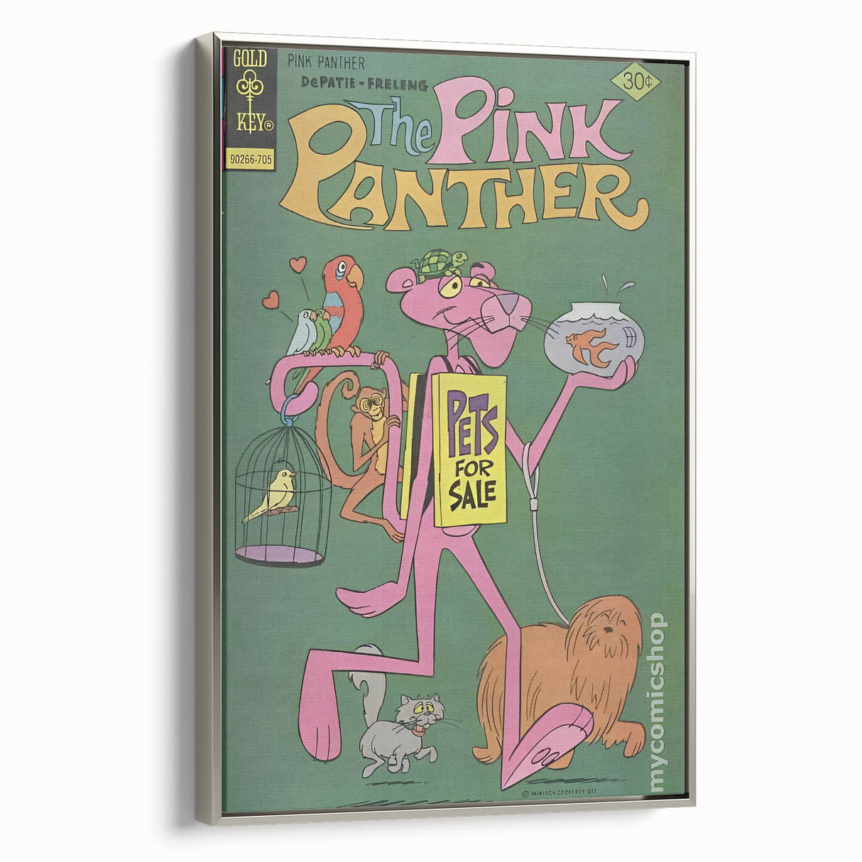 Vintage Comics Wall Art – The Pink Panther Retro Cartoon Poster