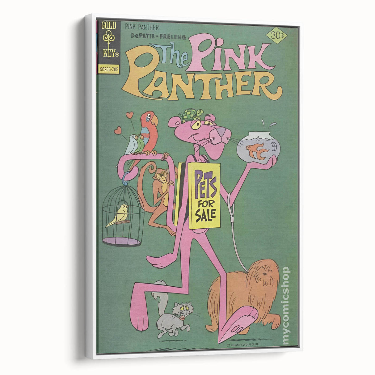 Vintage Comics Wall Art – The Pink Panther Retro Cartoon Poster