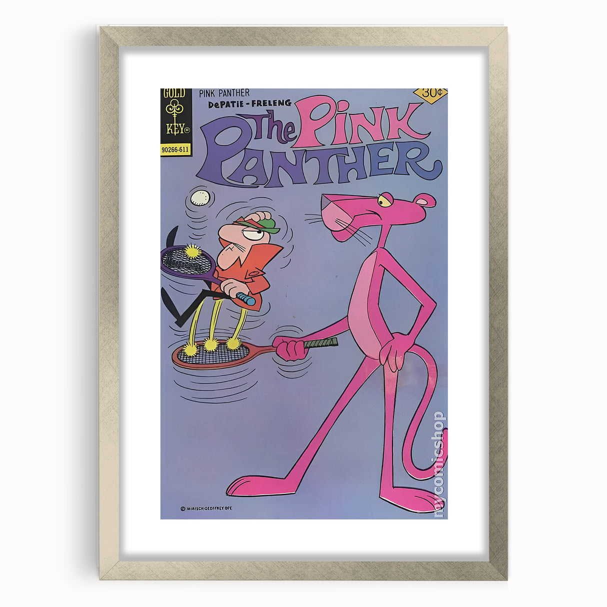 Vintage Comics Wall Art – The Pink Panther Classic Cartoon Print