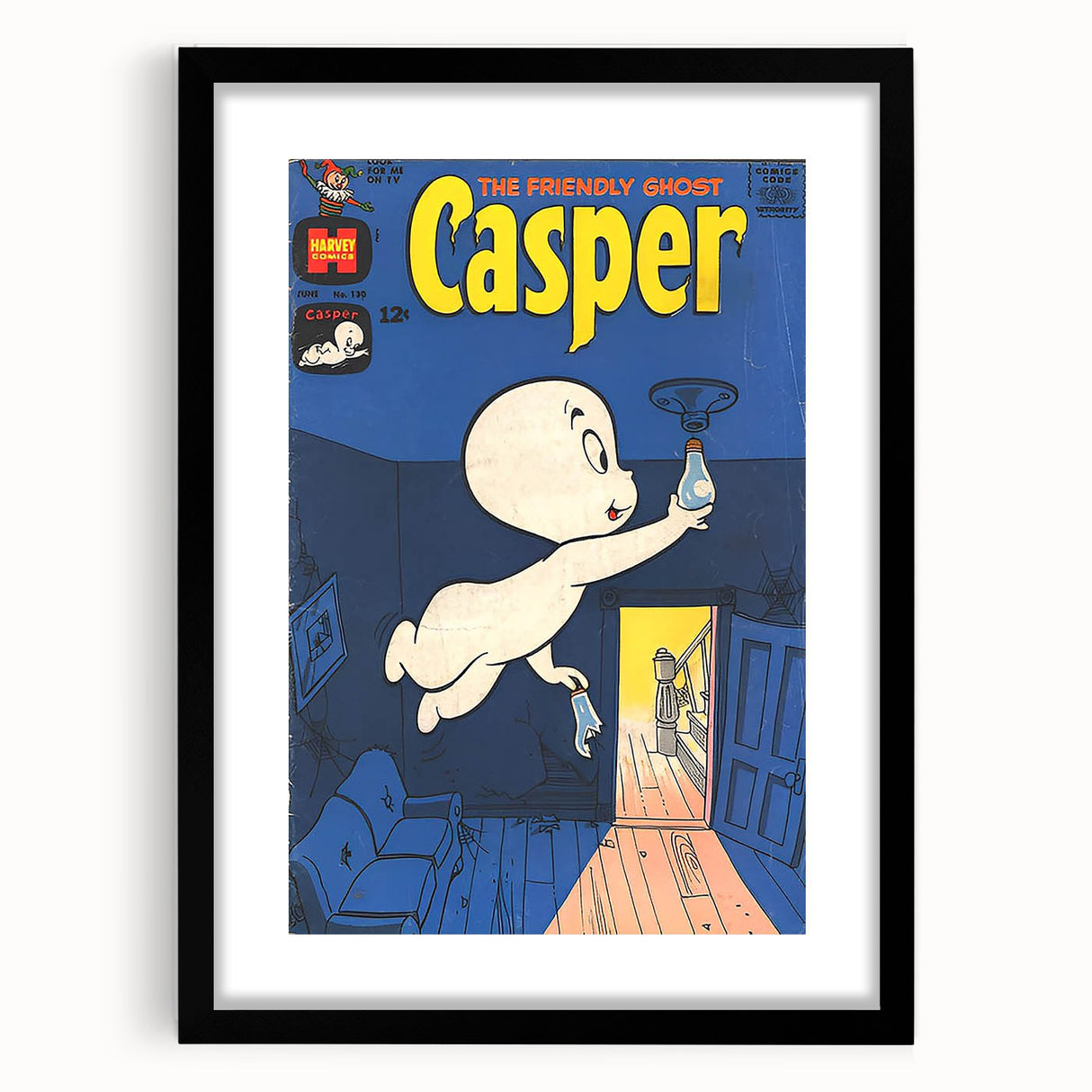 Vintage Comics Wall Art – Casper the Friendly Ghost Retro Print