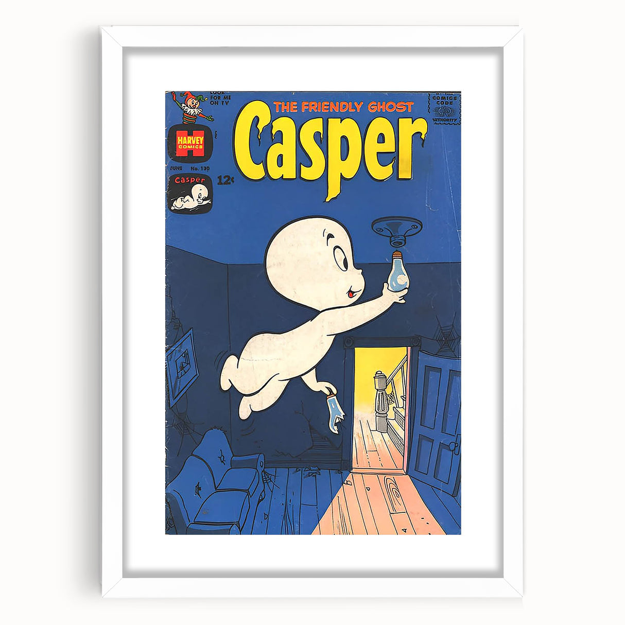 Vintage Comics Wall Art – Casper the Friendly Ghost Retro Print