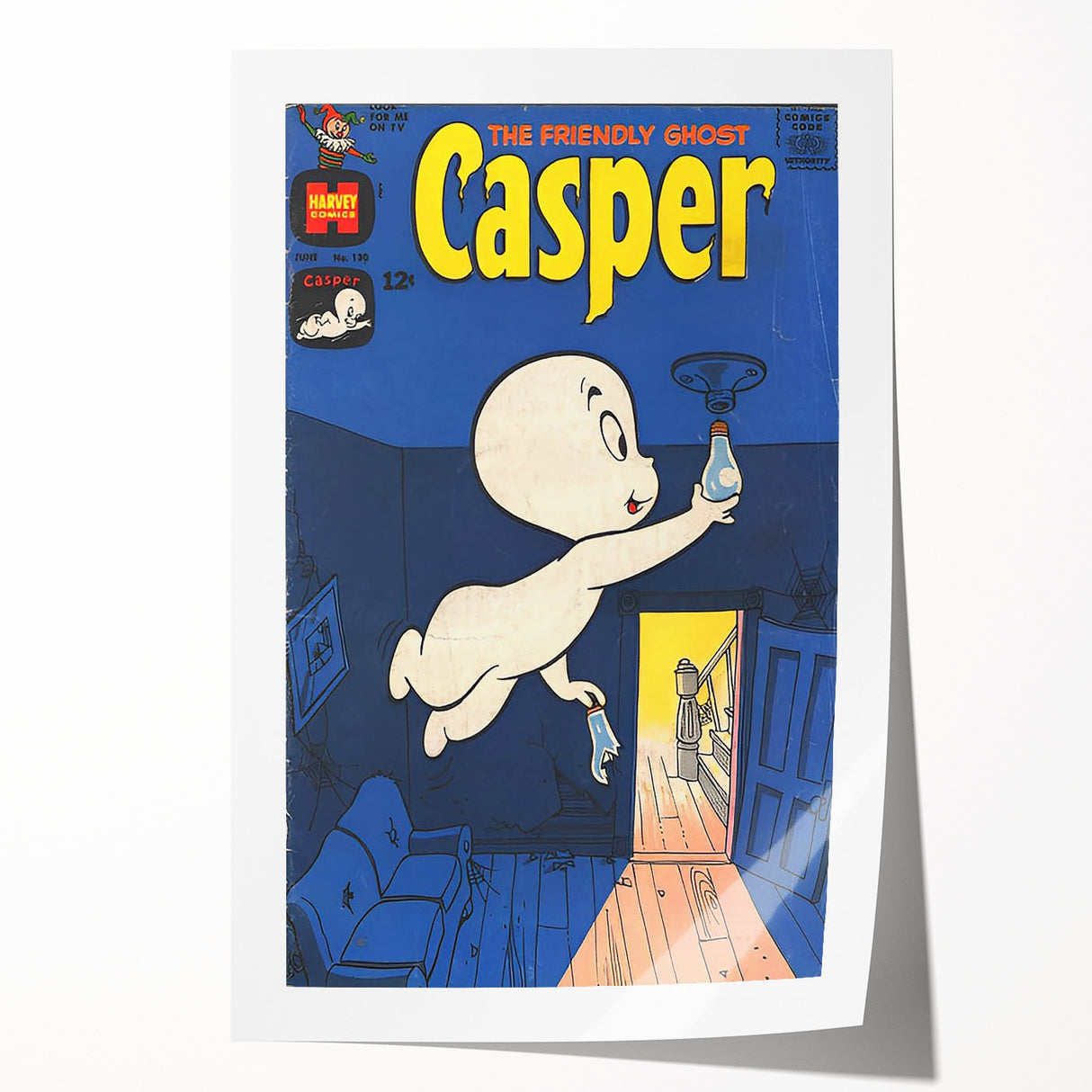 Vintage Comics Wall Art – Casper the Friendly Ghost Retro Print