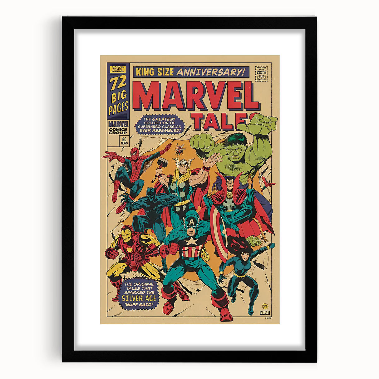 Vintage Marvel Tales Wall Art – Classic Superhero Anniversary Print