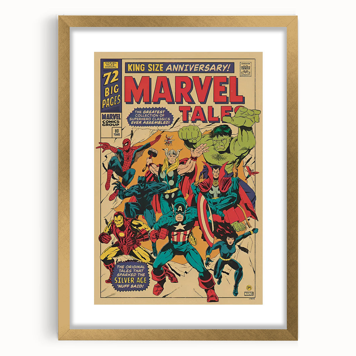 Vintage Marvel Tales Wall Art – Classic Superhero Anniversary Print