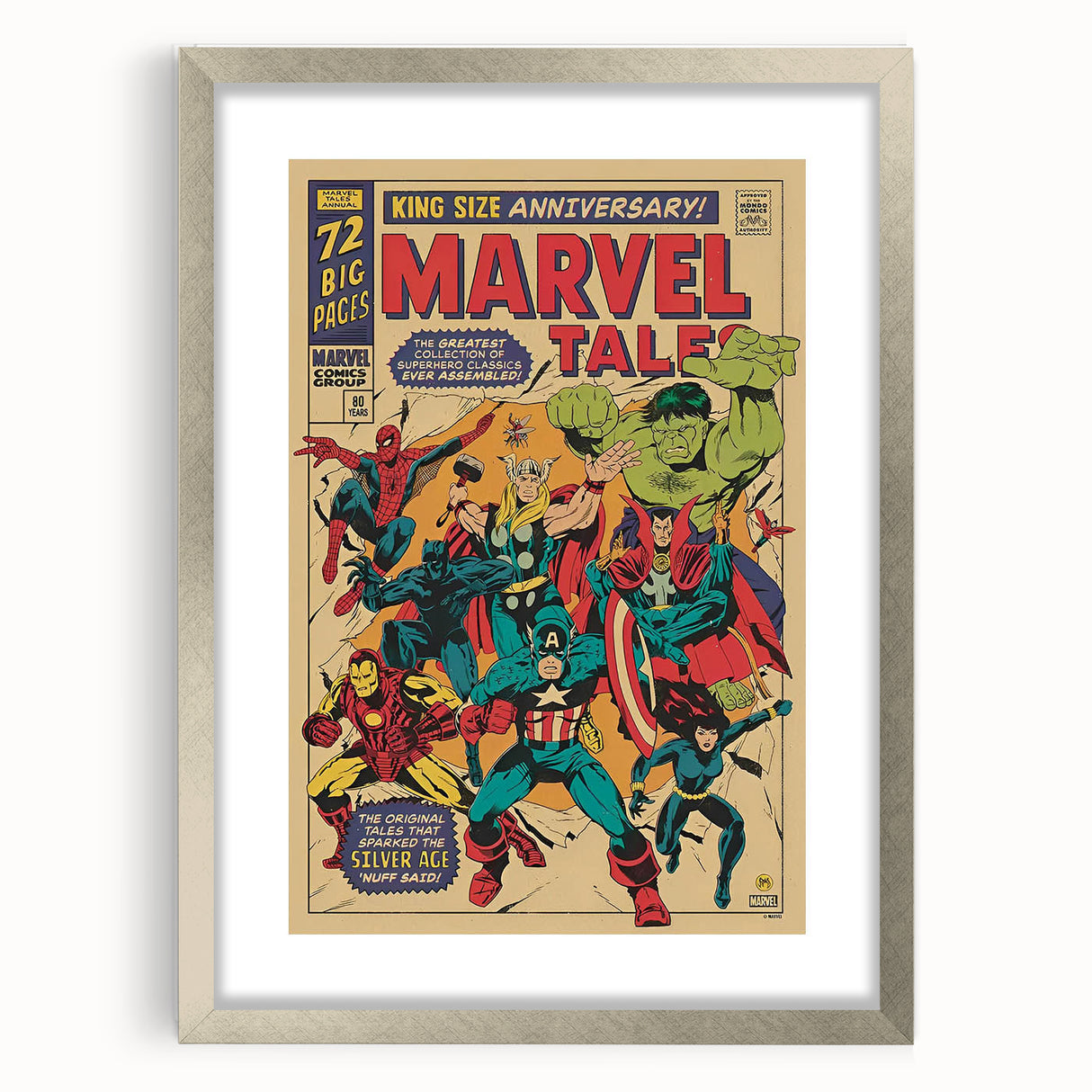 Vintage Marvel Tales Wall Art – Classic Superhero Anniversary Print