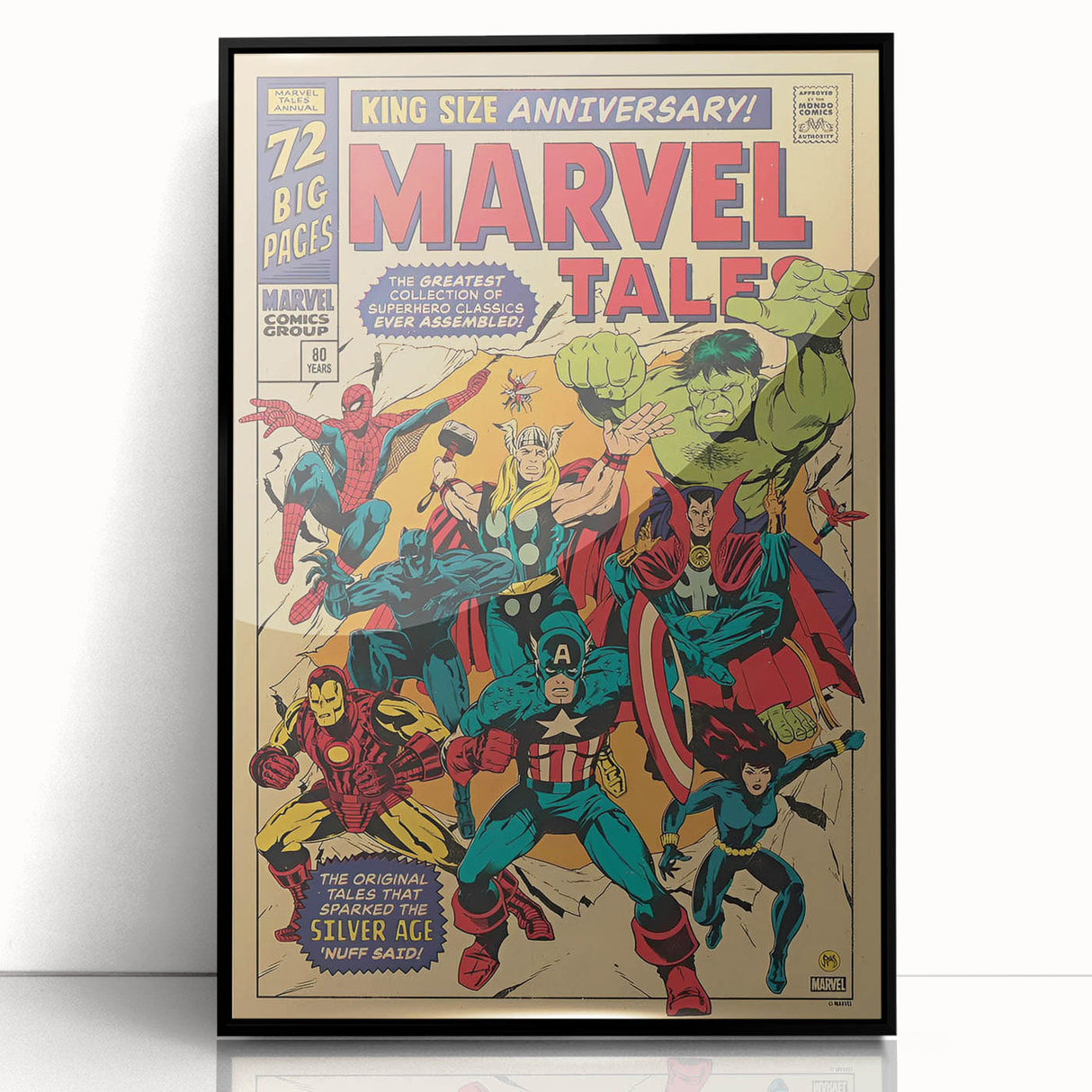 Vintage Marvel Tales Wall Art – Classic Superhero Anniversary Print
