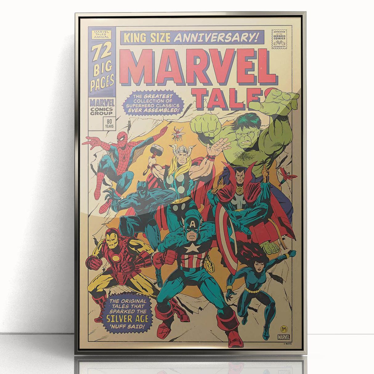 Vintage Marvel Tales Wall Art – Classic Superhero Anniversary Print