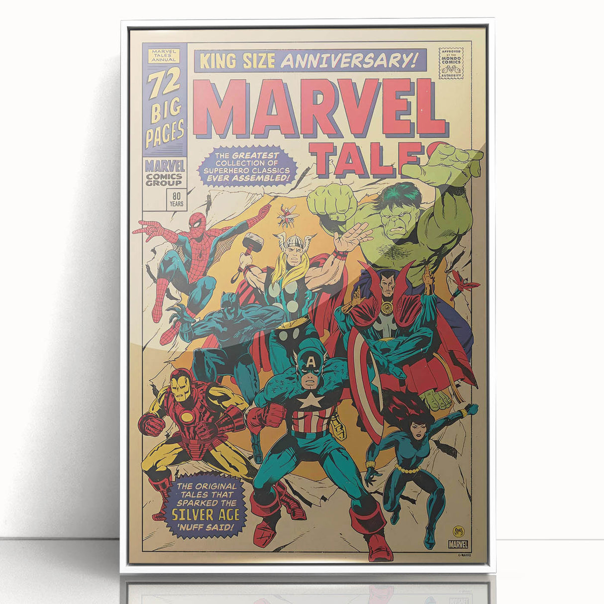 Vintage Marvel Tales Wall Art – Classic Superhero Anniversary Print