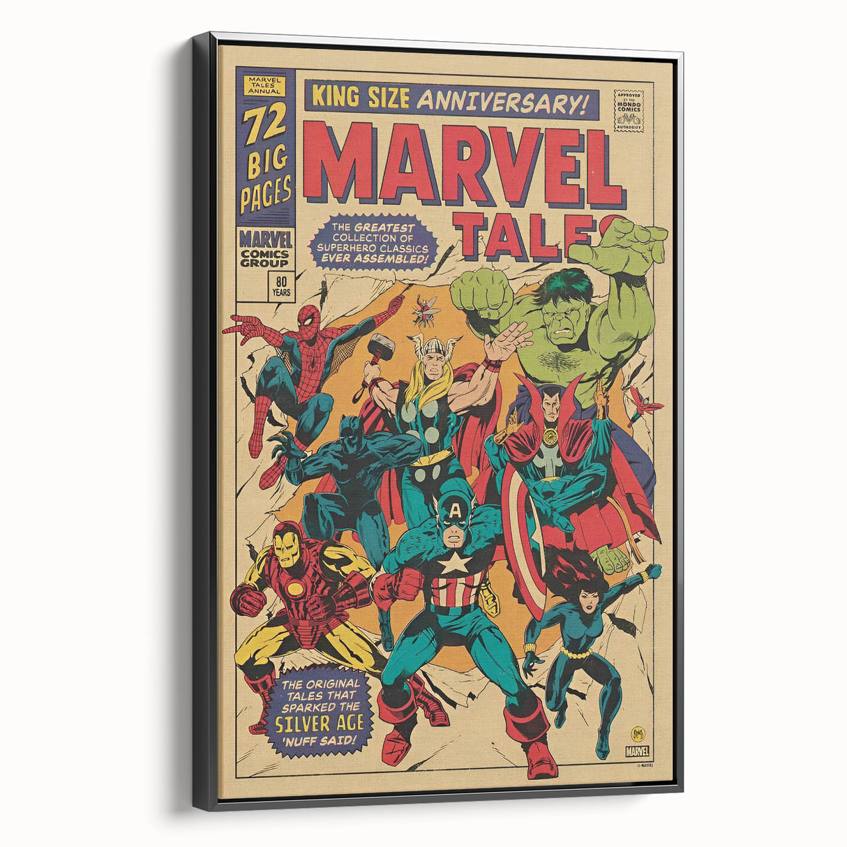Vintage Marvel Tales Wall Art – Classic Superhero Anniversary Print