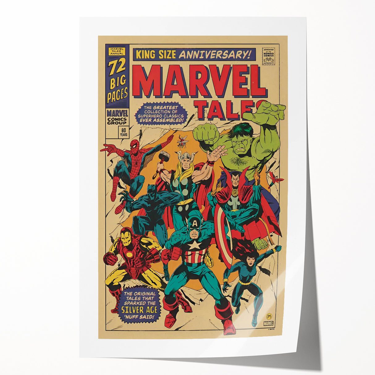 Vintage Marvel Tales Wall Art – Classic Superhero Anniversary Print