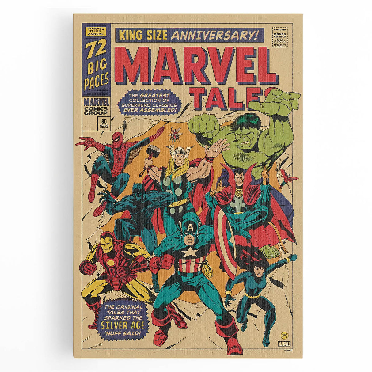 Vintage Marvel Tales Wall Art – Classic Superhero Anniversary Print