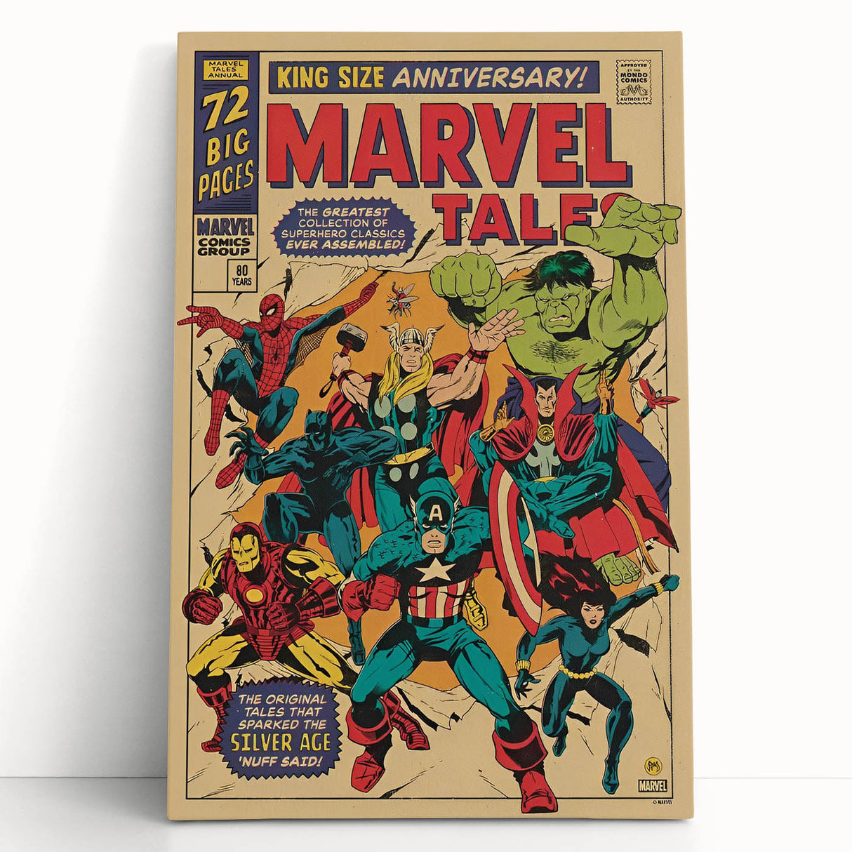 Vintage Marvel Tales Wall Art – Classic Superhero Anniversary Print