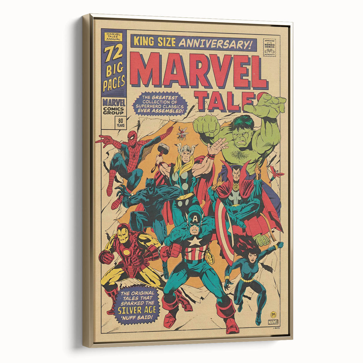 Vintage Marvel Tales Wall Art – Classic Superhero Anniversary Print