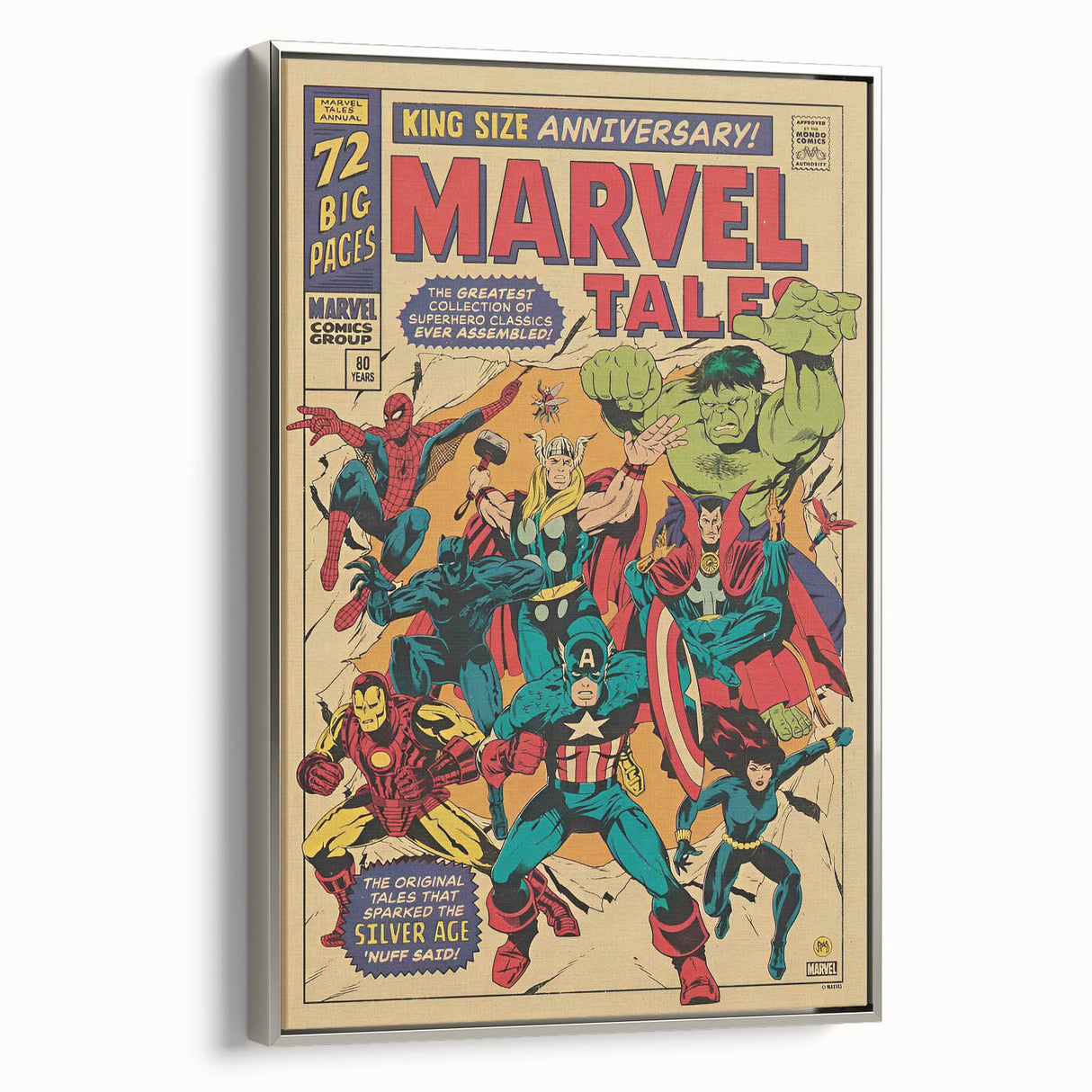 Vintage Marvel Tales Wall Art – Classic Superhero Anniversary Print