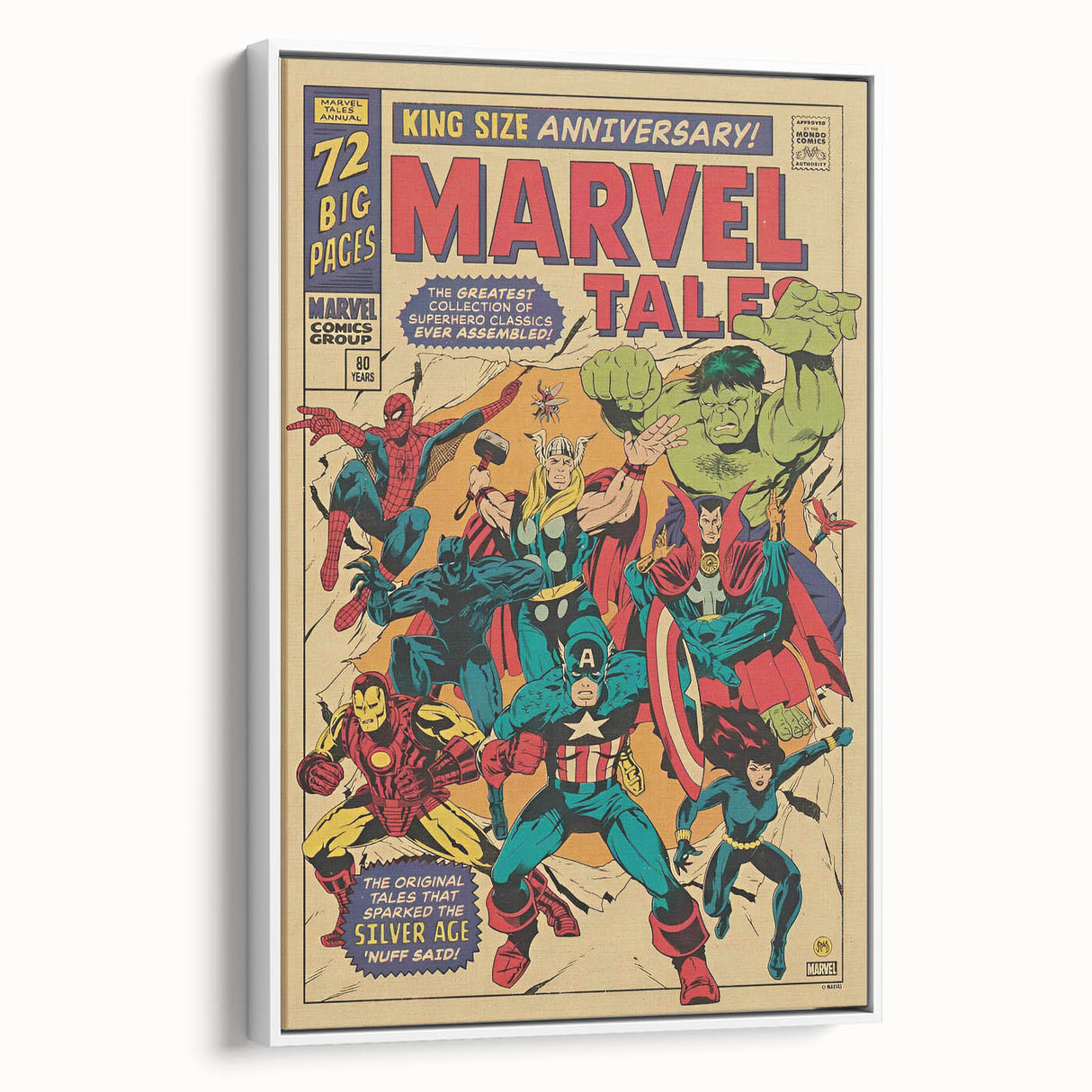 Vintage Marvel Tales Wall Art – Classic Superhero Anniversary Print
