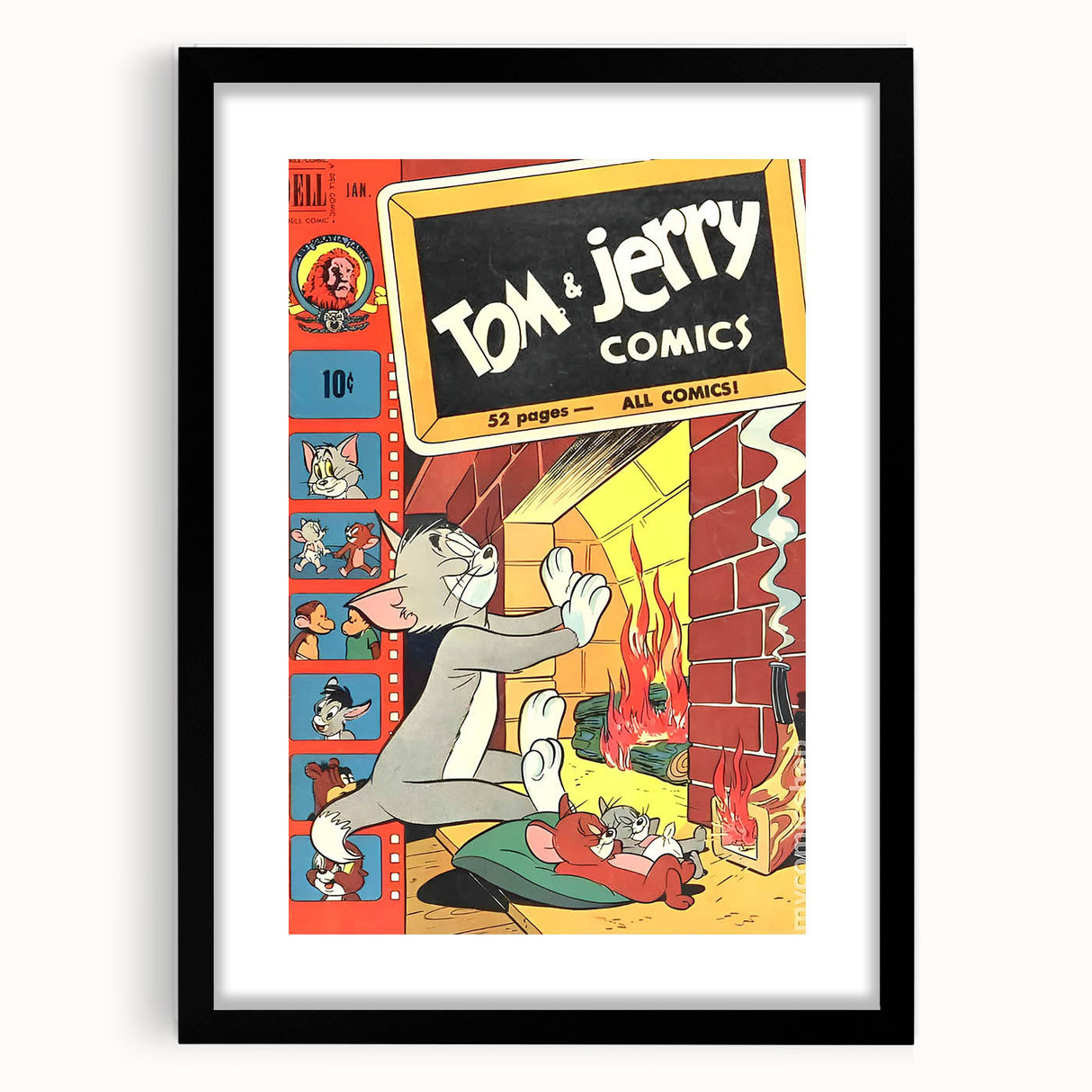 Collectible Vintage Comics Wall Art – Tom & Jerry Retro Comic Print