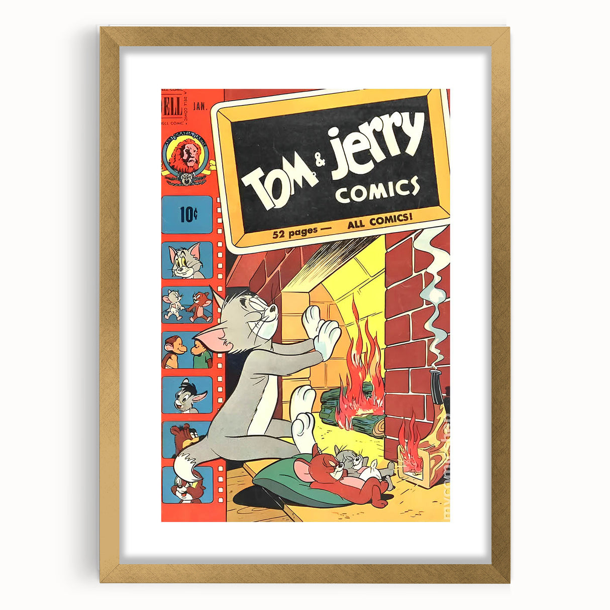 Collectible Vintage Comics Wall Art – Tom & Jerry Retro Comic Print