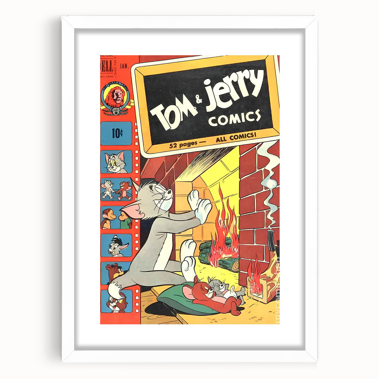 Collectible Vintage Comics Wall Art – Tom & Jerry Retro Comic Print