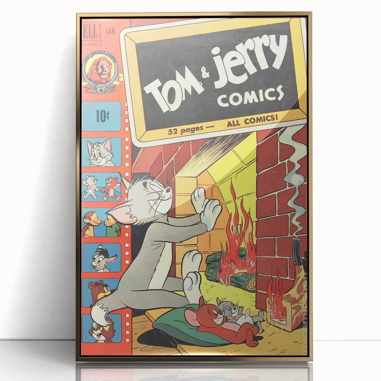 Collectible Vintage Comics Wall Art – Tom & Jerry Retro Comic Print