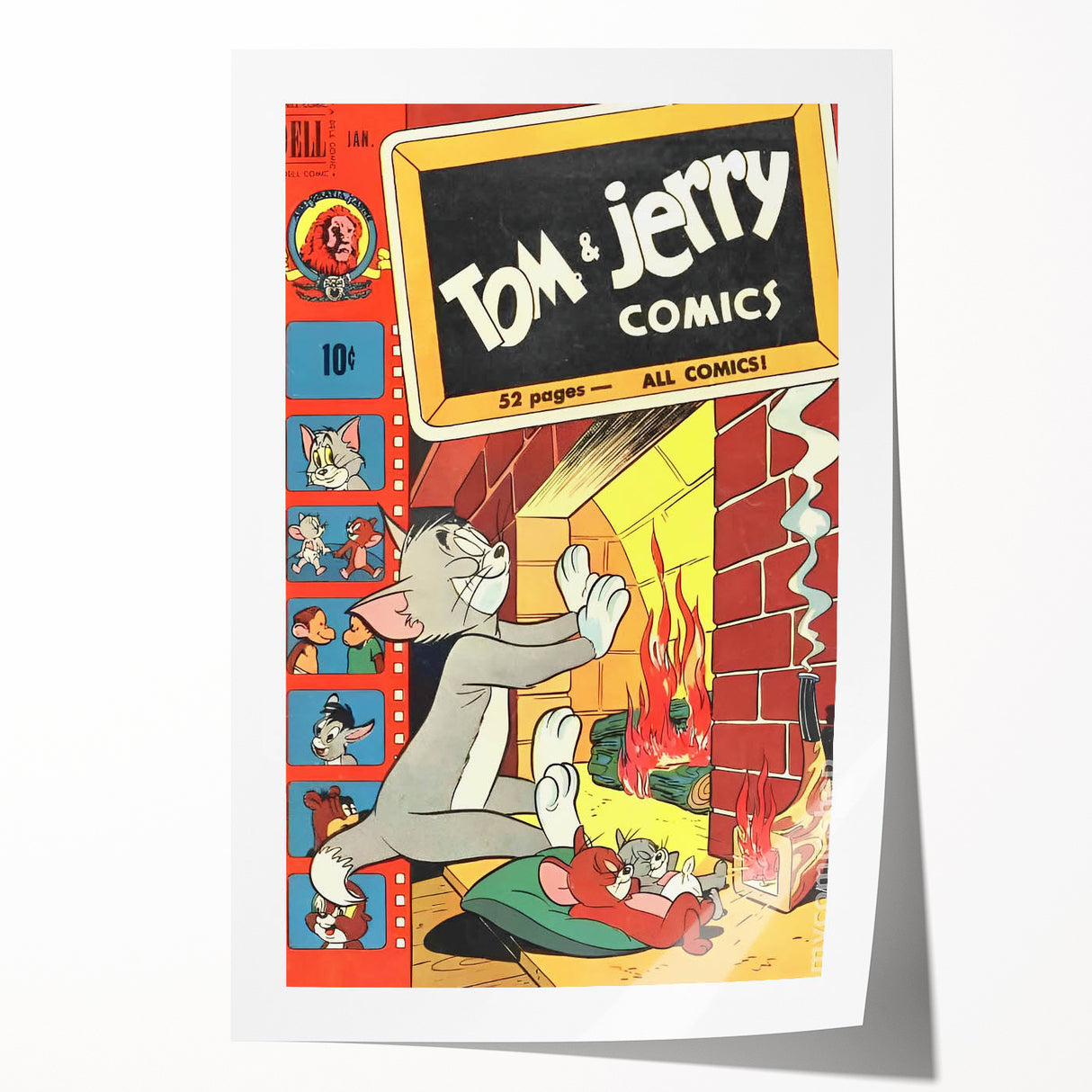 Collectible Vintage Comics Wall Art – Tom & Jerry Retro Comic Print