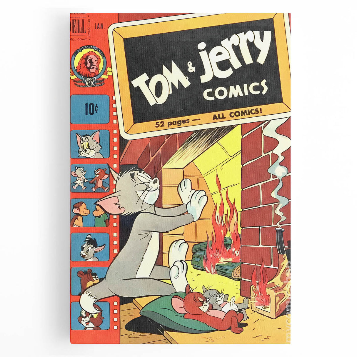 Collectible Vintage Comics Wall Art – Tom & Jerry Retro Comic Print