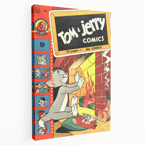 Collectible Vintage Comics Wall Art – Tom & Jerry Retro Comic Print