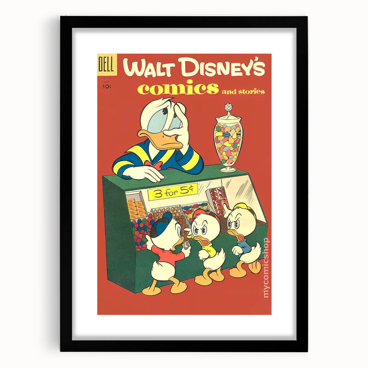 Classic Comic Book Poster – Donald Duck Vintage Cartoon Wall Art