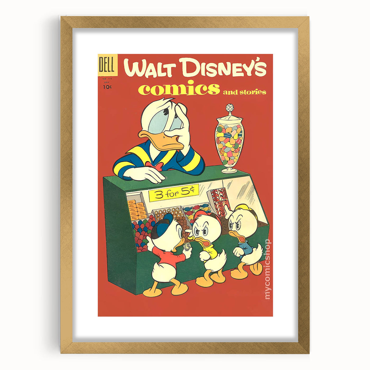 Classic Comic Book Poster – Donald Duck Vintage Cartoon Wall Art
