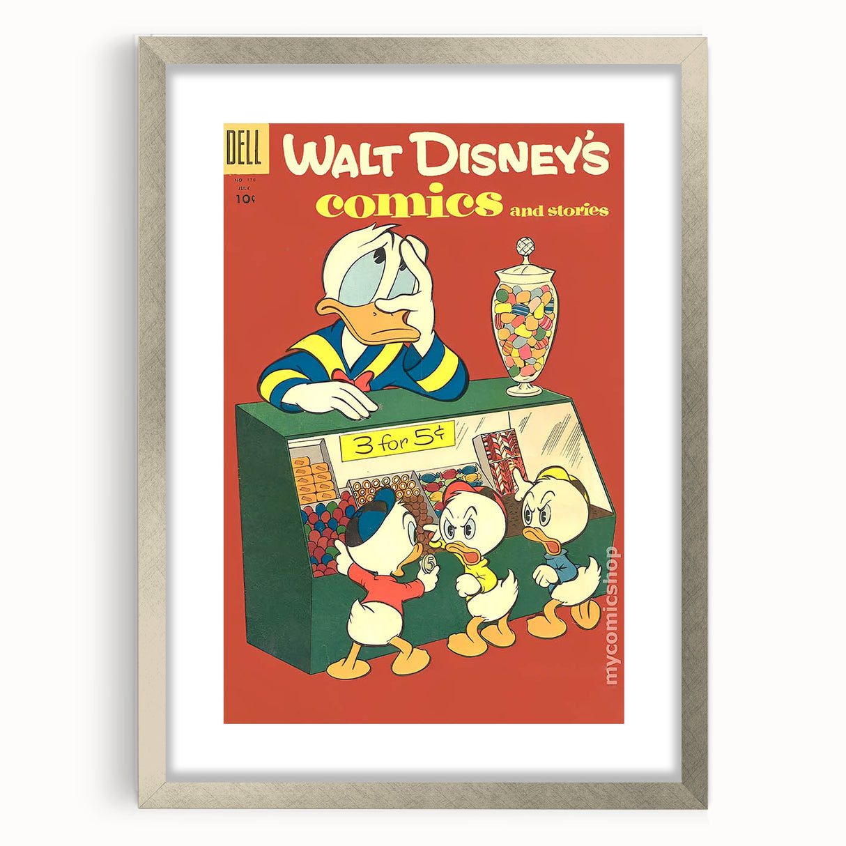 Classic Comic Book Poster – Donald Duck Vintage Cartoon Wall Art