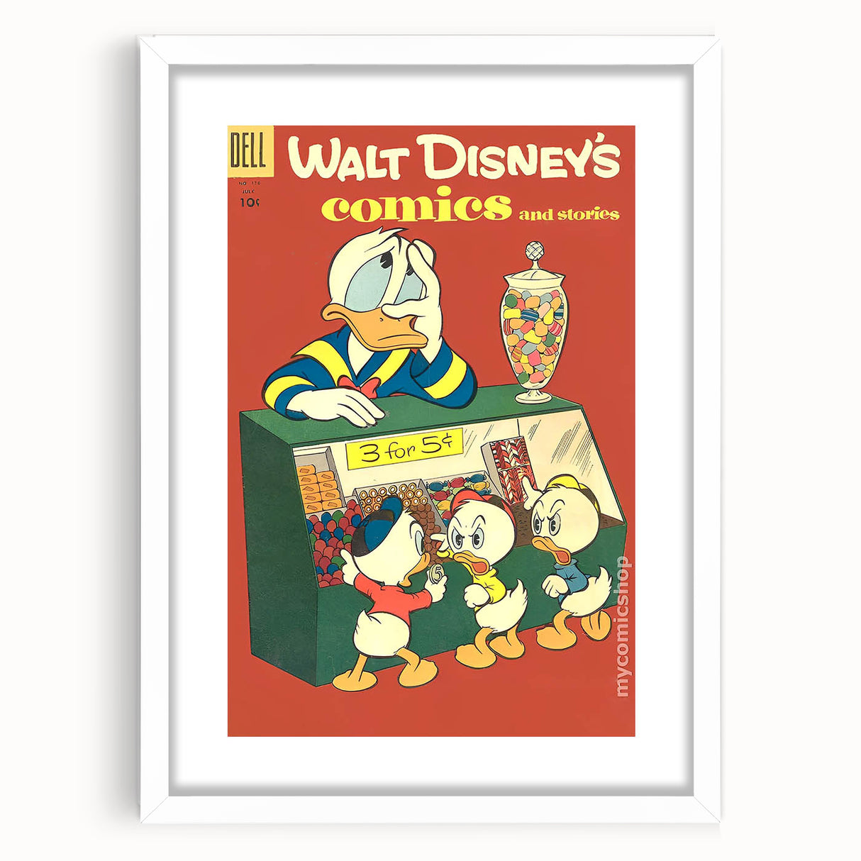 Classic Comic Book Poster – Donald Duck Vintage Cartoon Wall Art