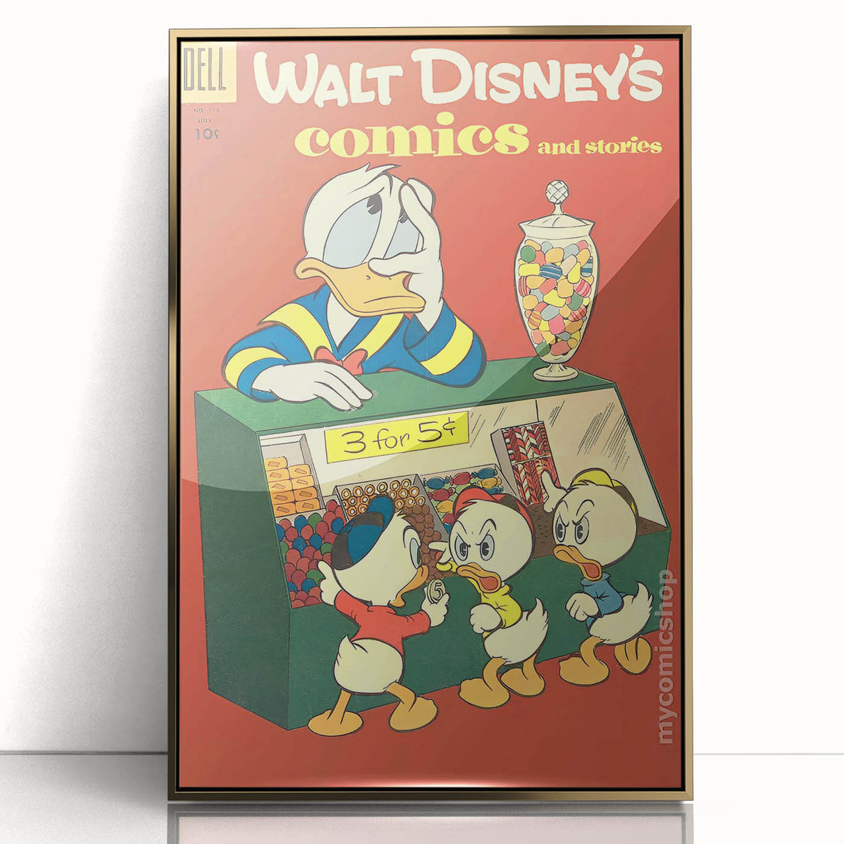 Classic Comic Book Poster – Donald Duck Vintage Cartoon Wall Art