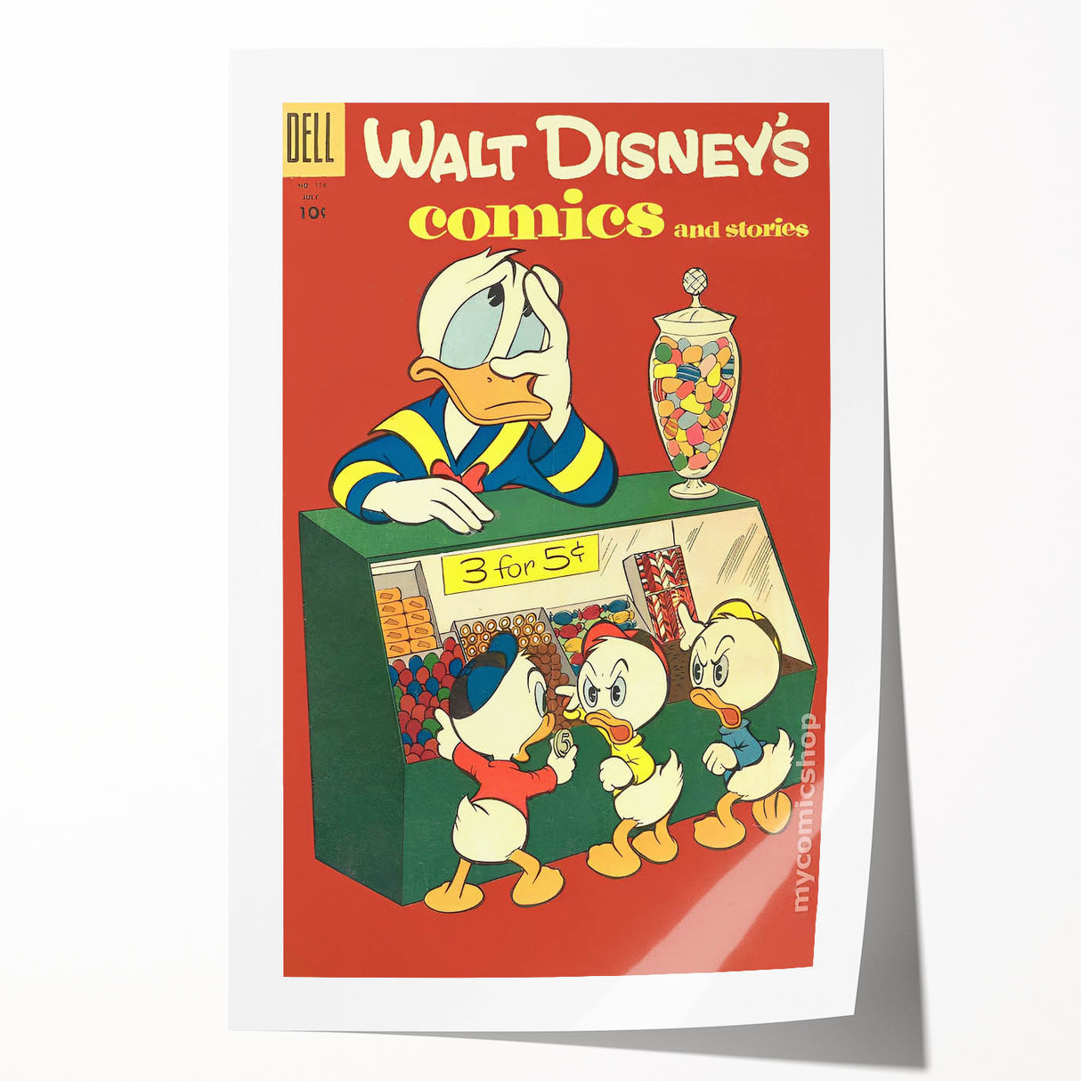Classic Comic Book Poster – Donald Duck Vintage Cartoon Wall Art