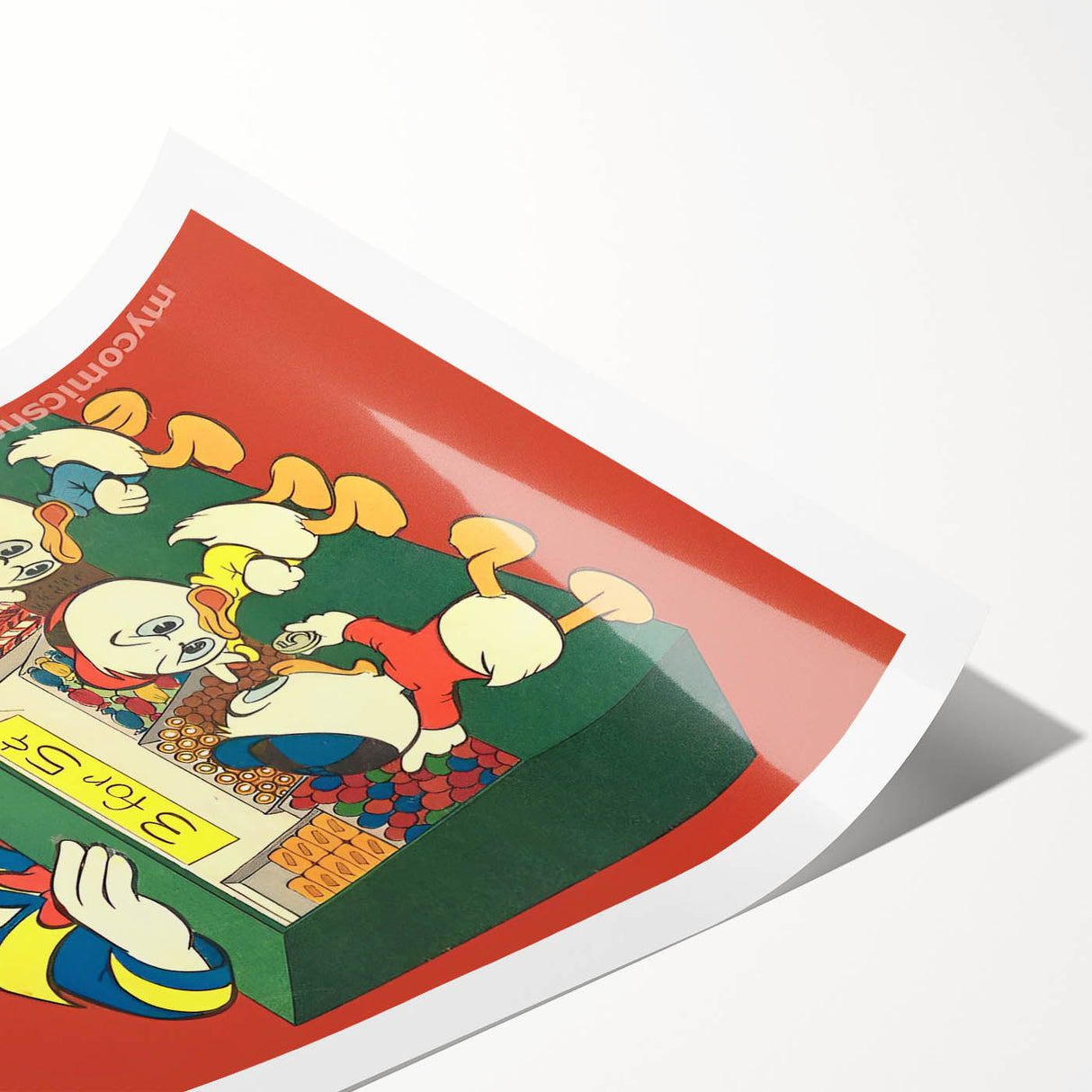 Classic Comic Book Poster – Donald Duck Vintage Cartoon Wall Art