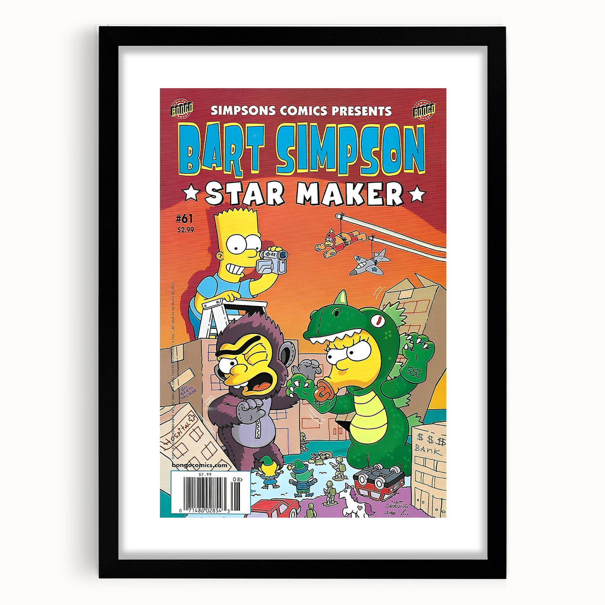 Retro Comic Art Print – Bart Simpson Vintage Comics Wall Art