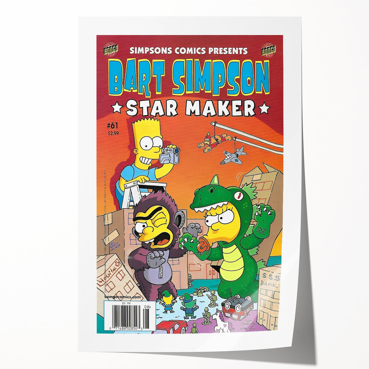 Retro Comic Art Print – Bart Simpson Vintage Comics Wall Art