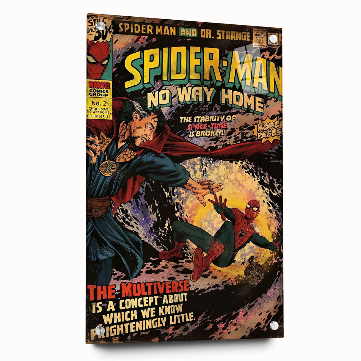 Collectible Comic Canvas Art – Spider-Man Vintage Comics Poster