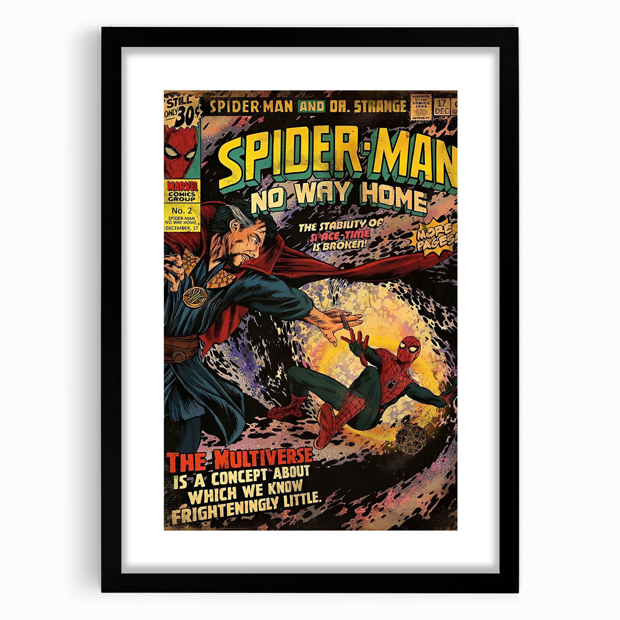 Collectible Comic Canvas Art – Spider-Man Vintage Comics Poster