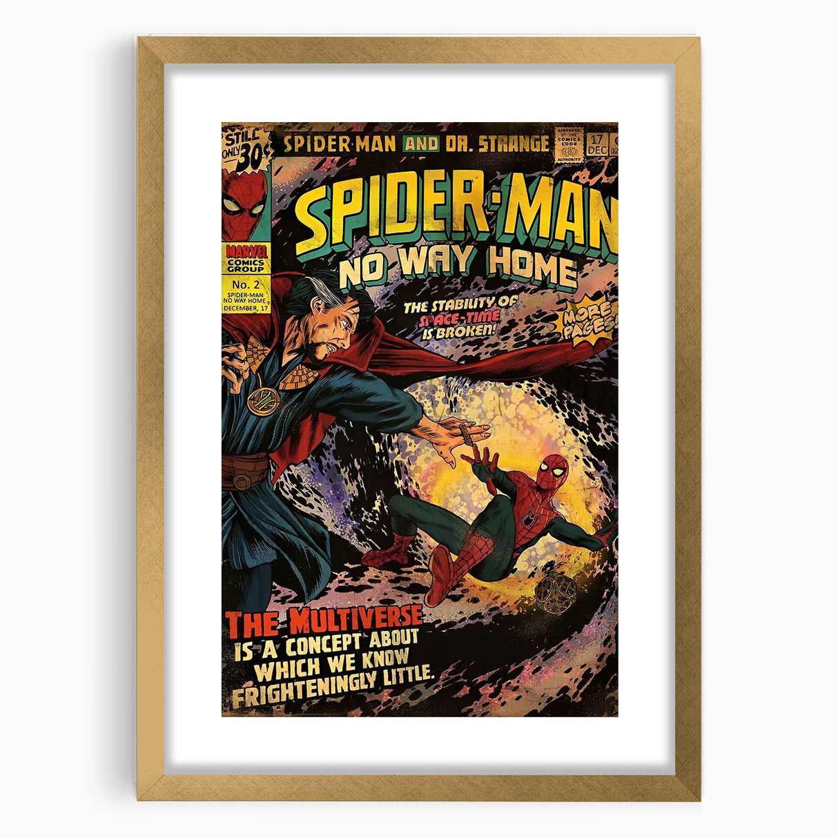 Collectible Comic Canvas Art – Spider-Man Vintage Comics Poster
