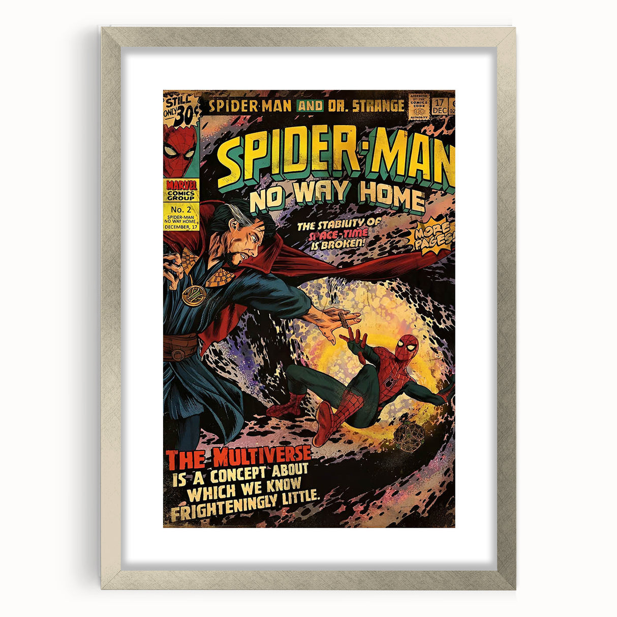 Collectible Comic Canvas Art – Spider-Man Vintage Comics Poster