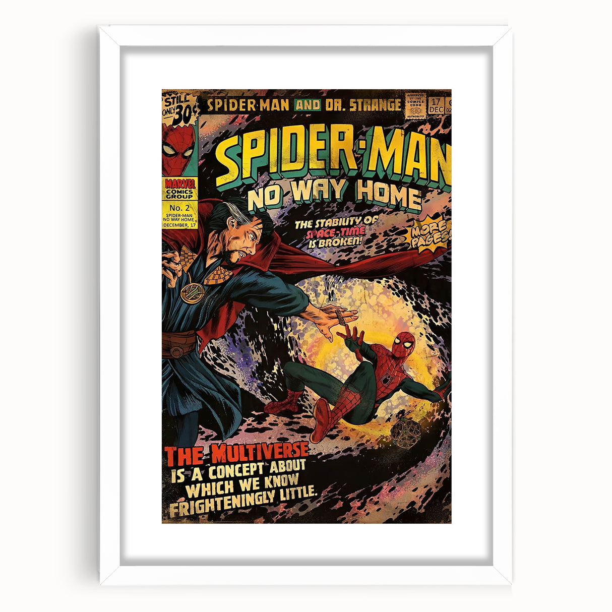 Collectible Comic Canvas Art – Spider-Man Vintage Comics Poster