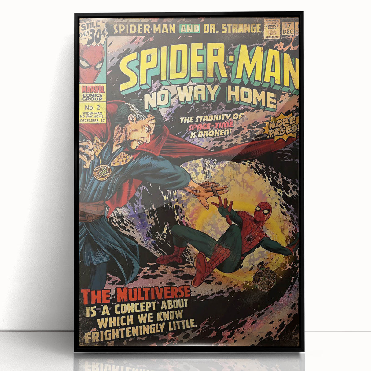 Collectible Comic Canvas Art – Spider-Man Vintage Comics Poster